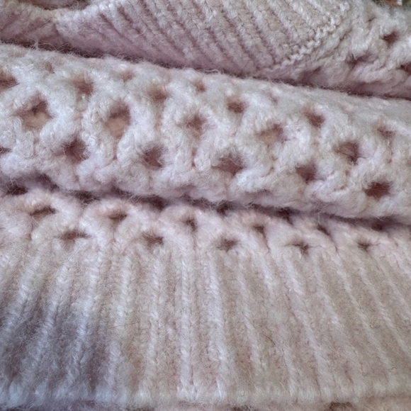 UNIVERSAL THREAD net v-neck pullover oversized boxy chunky pink women’s XL - Picture 9 of 12